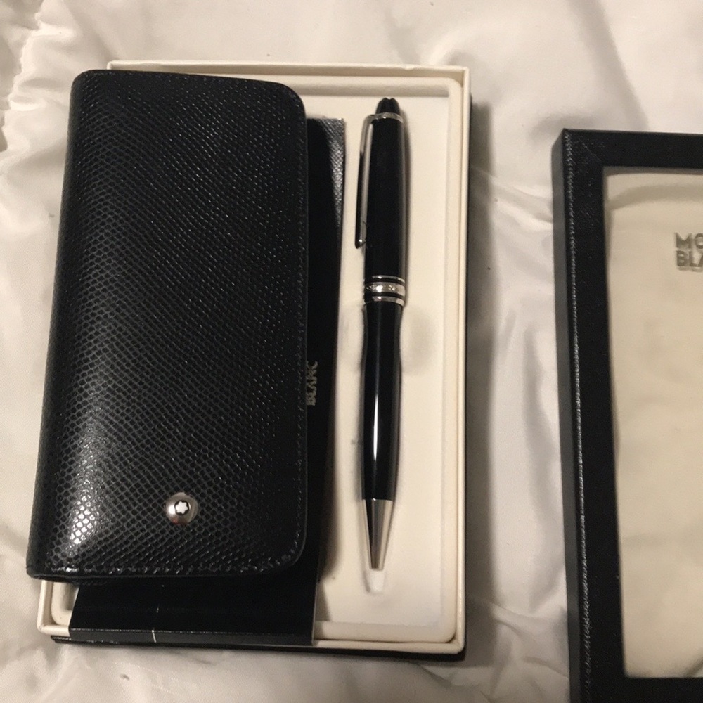 NEW - Mont Blanc Meisterstuck Platinum-coated ball pen - Picture 8 of 10